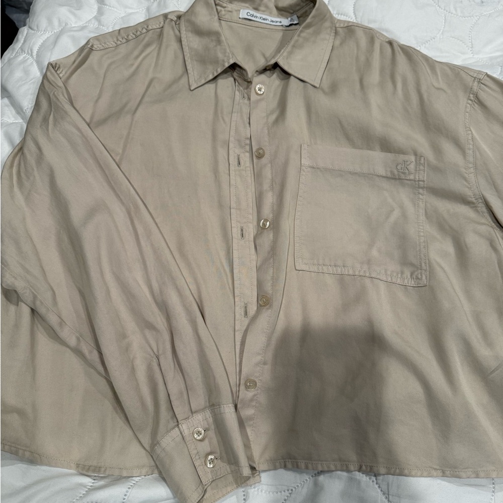 Calvin Klein Light Tan Casual Shirt